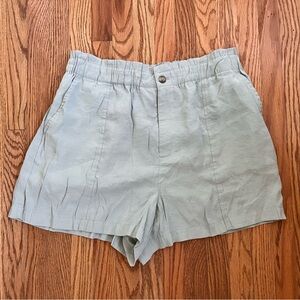 Madewell High-Rise Sage Green Cotton Blend Shorts Sz L